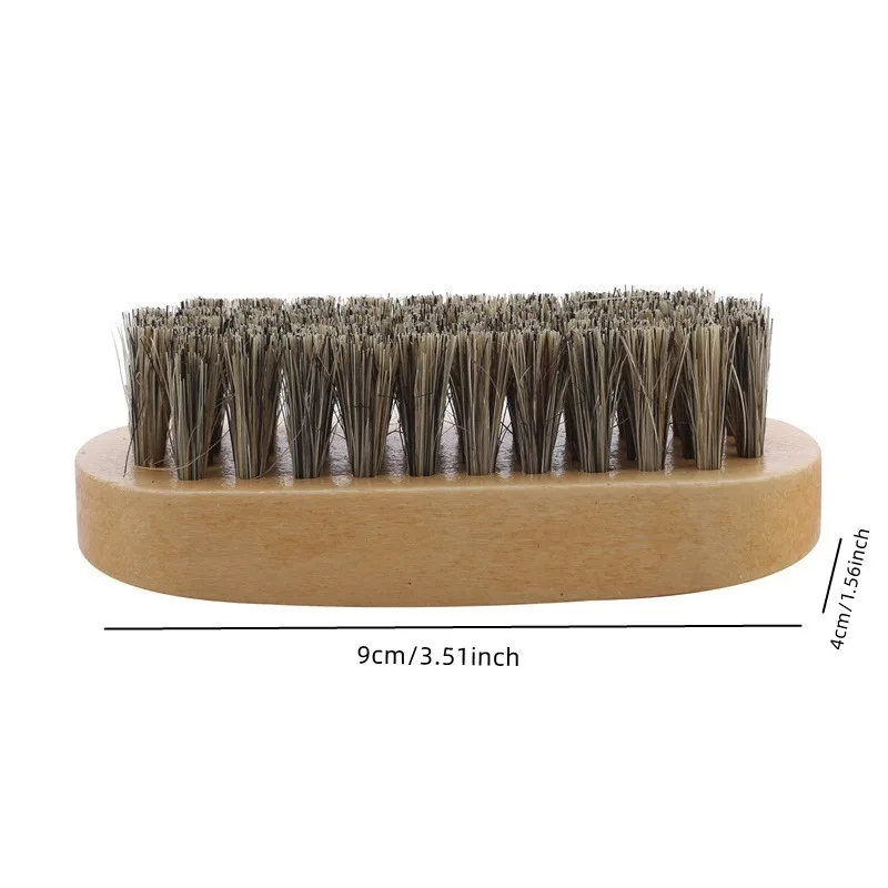 Horsehair Shoe Brush Polish Natural Leather Real Horse Hair Soft Polishing Tool Bootpolish Cleaning Brush For Suede Nubuck Boot