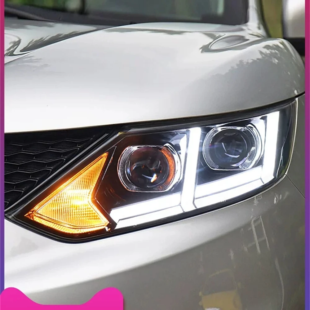 

Car led Headlight Assembly for 16-17 Nissan Qashqai DRL daytime running Light turn signal 2pcs