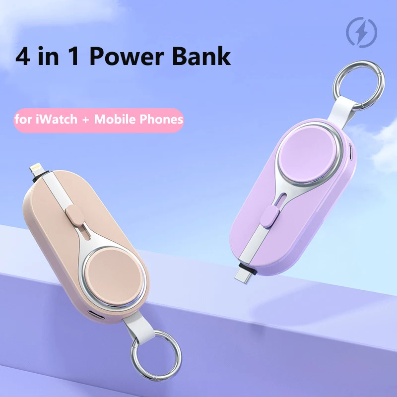 

Portable Mini Power Bank 3000mAh Wireless Charger for iWatch Apple Watch 8 7 6 5 4 Powerbank for iPhone 14 Huawei Xiaomi Samsung