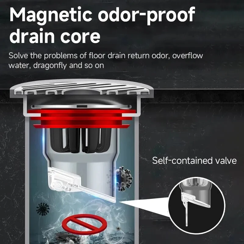 Odor Proof Floor Drain Valve for Kitchen Bathroom Toilet