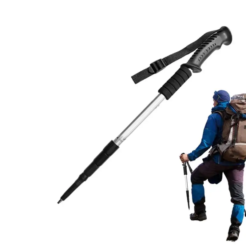 Bastoncini Da Trekking Per Anziani Donna Uomo Manico Dritto Ergonomico Asta Da Trekking A 4 Sezioni Camminata Leggera E Durevole
