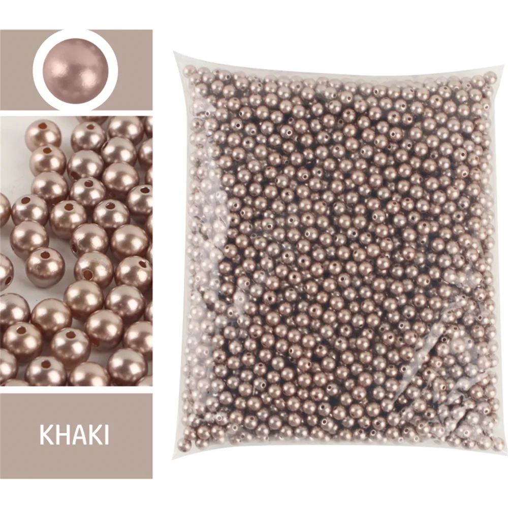 Round Shape Assorted Size ABS Pearl Beads for DIY Crafting and Jewelry Making