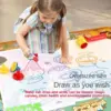 100x80cm Water Doodle Mat Kids Toys Reusable Painting Writing Doodle Water Color Drawing Board Toddlers Preschool Education Toys 3