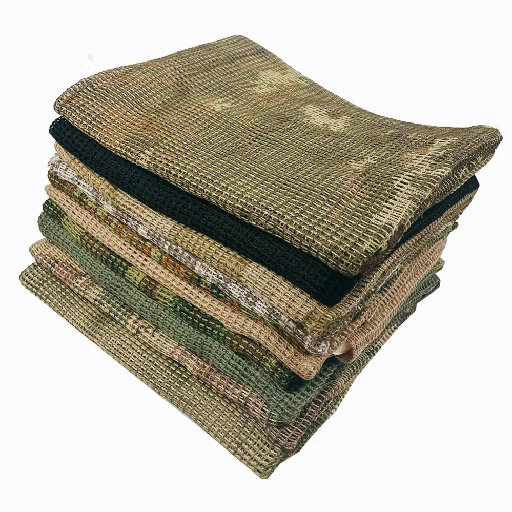 Camouflage Tactical Scarf Outdoor Hunting Field Bandana Multifunctional Breathable Decorative Net Riding Scarf