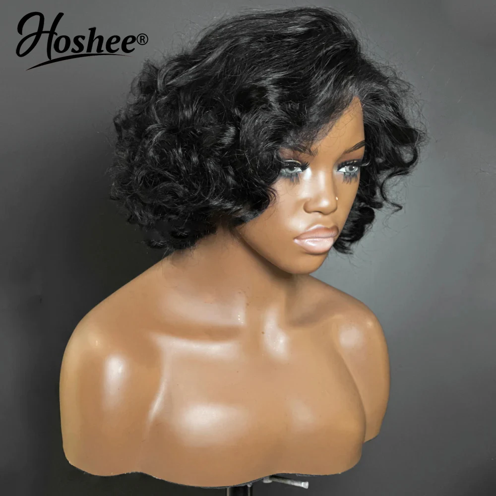 Short Bob 4x4 Lace Closure Wig 13x4 Lace Front Wig Pre Plucked Loose Deep Wave Frontal Human Hair Wigs For Women 180% Remy