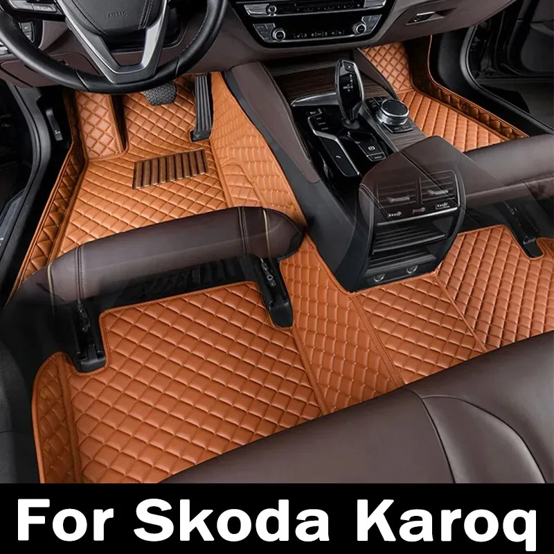 

Car Floor Mats For Skoda Karoq 2018 2019 2020 Custom Auto Foot Pads Automobile Carpet Cover Interior Accessories