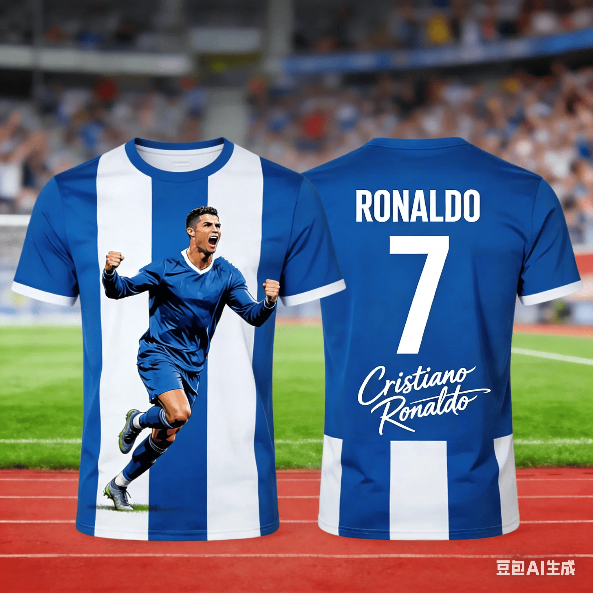 CR7 Faith No.7 Fans' Exclusive Retro Classic Celebration 3D Printed Jersey Tribute