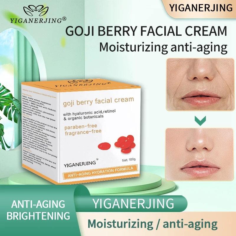 

5/10Pc YIGANERJING Goji Berry Cream Anti-wrinkle Hydrating Desalting Decree Lines Tightening Contour Lifting Firming Facial Skin