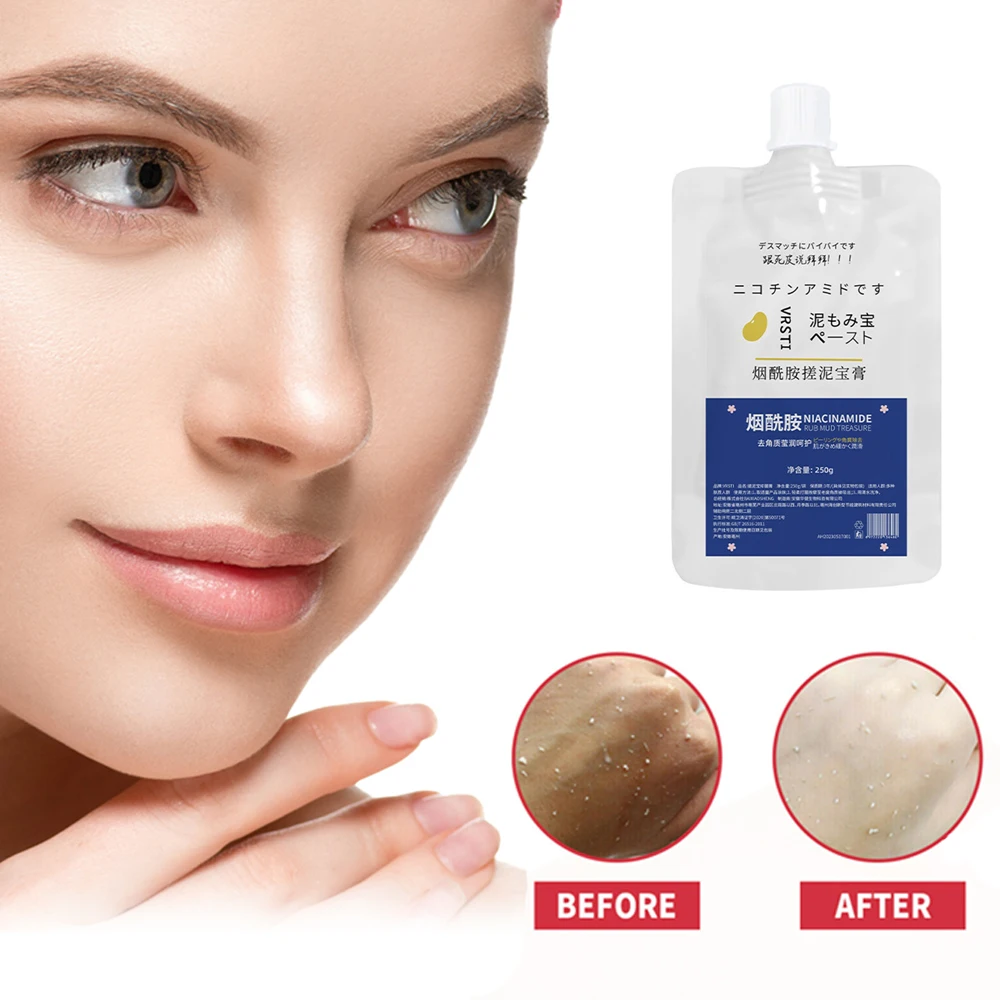 250ml Nicotinamide Mud Rub Cream Scrub Mud Exfoliate Remove Dead Skin Dirt And Deeply Clean The Whole Body Care Products