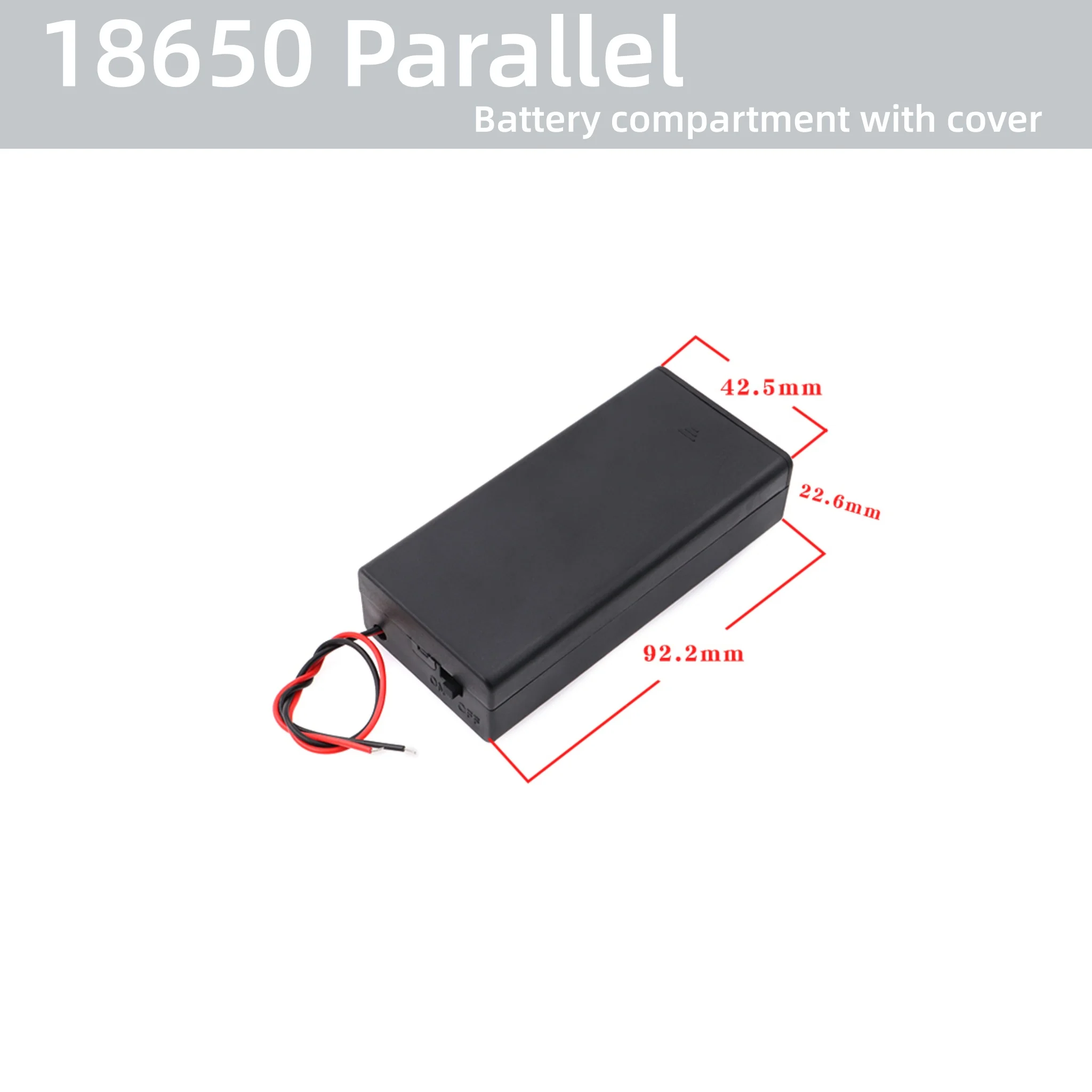 2개 AA 배터리 박스 18650 배터리 홀더 AAA 박스 AA 보관 케이스 스위치 포함 케이블 포함 1/2/3/4 슬롯 연결 블랙 레드 와이어