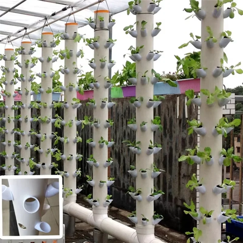 Hot Selling-Hydroponic Vertical Tower Container DIY Hydroponic Planting Cup Flower Container Plant Growth Pot Cup,Hydroponic Ver