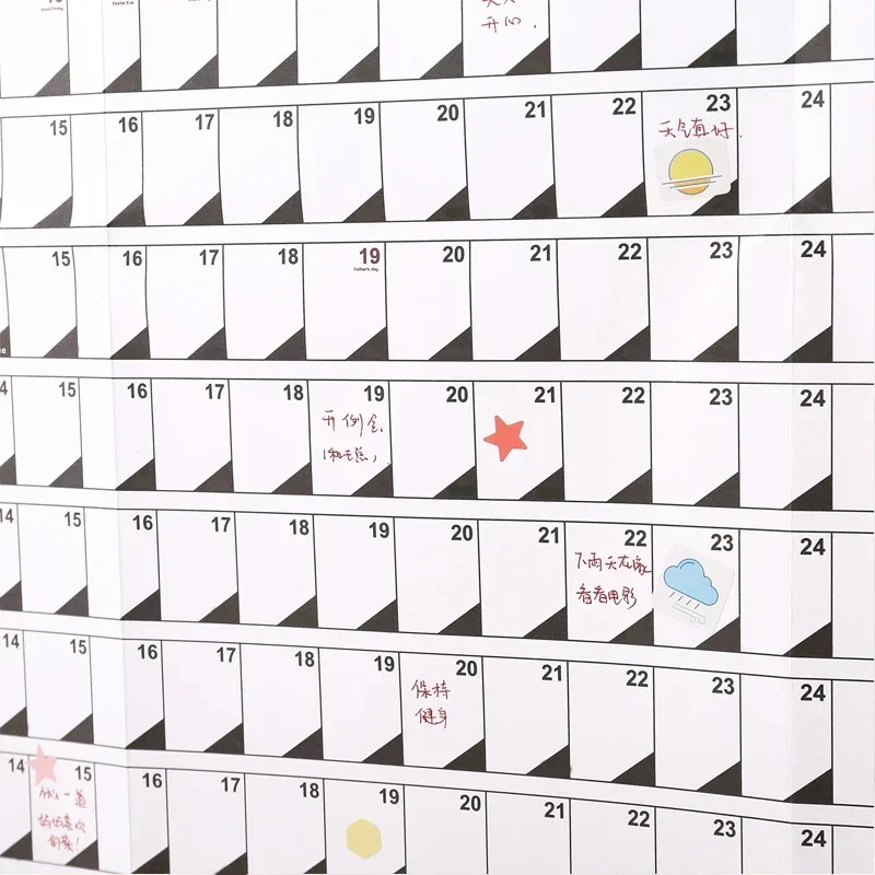Desk Calendar Simple Daily Schedule Planner Sheet To Do List Hanging Yearly Weekly Annual Planner Agenda Organizer Office