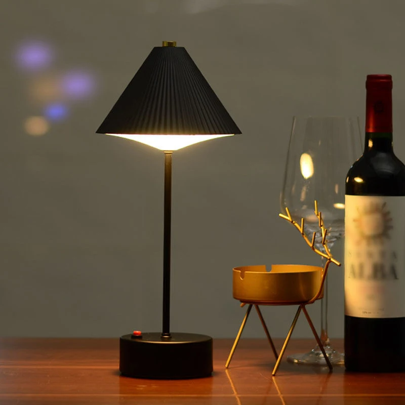 

Retro Table Lamp Atmosphere Rechargeable Touch Dimming Table Lamp for Bar Bedroom Hotel Living Room Restaurant Indoor Decor