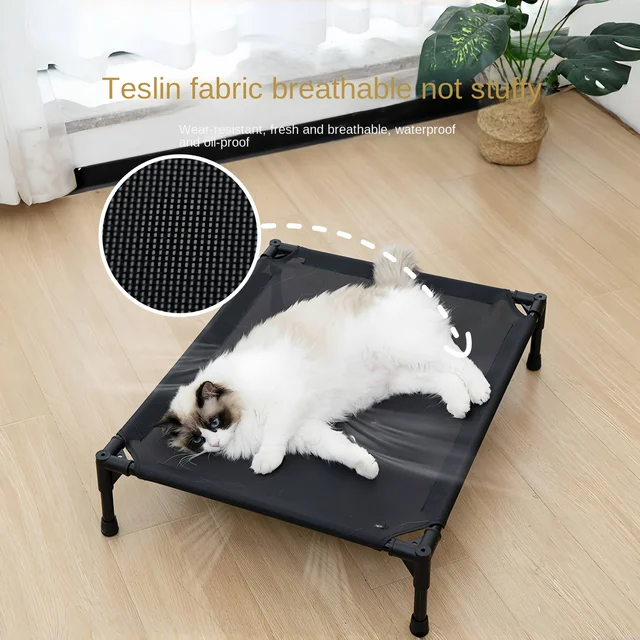 Pet Dog Cat Camping Bed  Elevated Bed for Dogs Folding Puppy Camping Bed Cat House Portable Removable Washable Dog Hammock 2