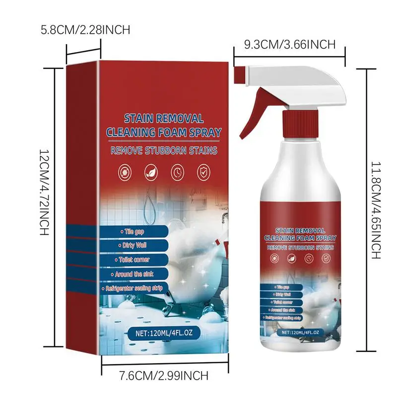 Bathroom Decontamination Cleaning Spray Wall Tile Cleaning Spray For Bathroom Multi-Functional Tool For Stained Tile