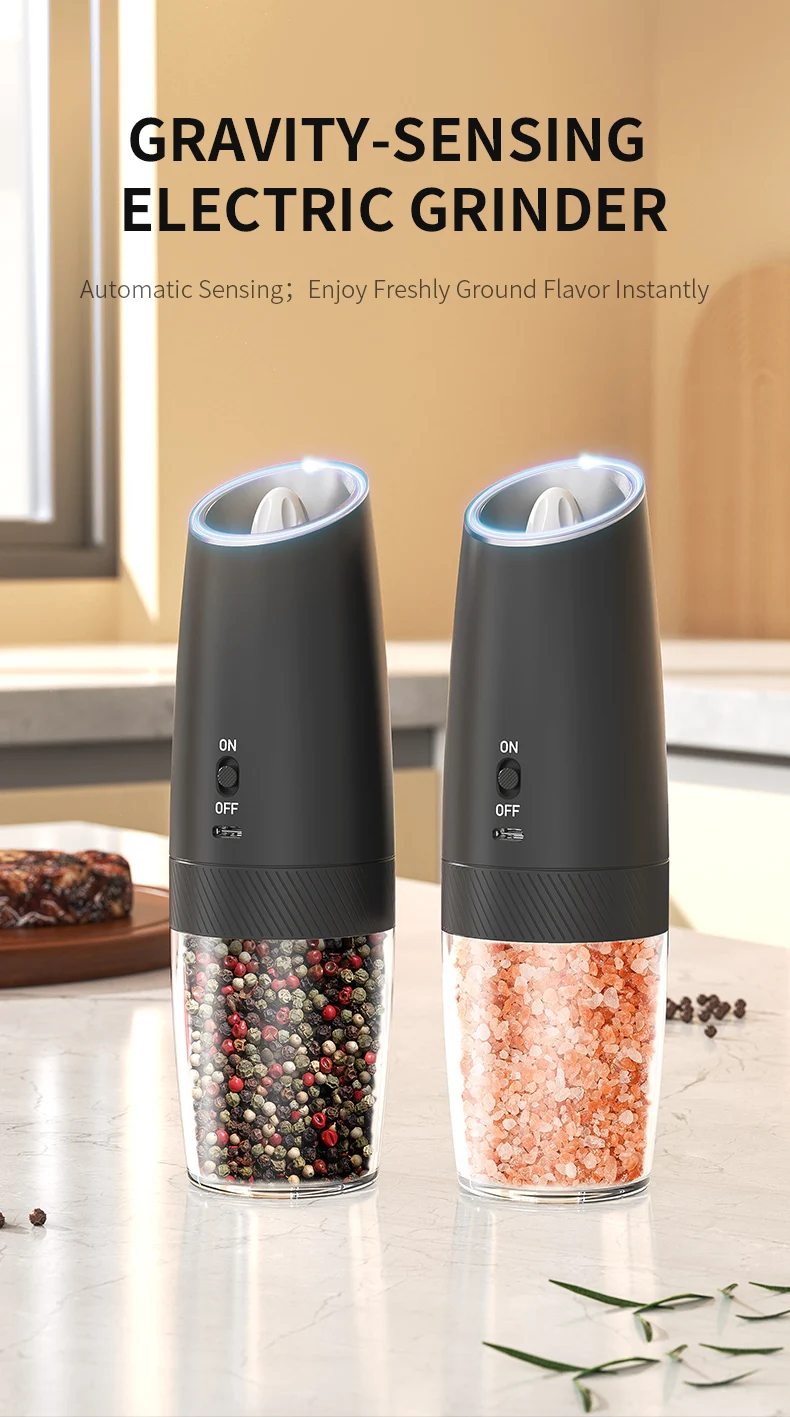 Rechargeable Electric Pepper and Salt Grinder with...