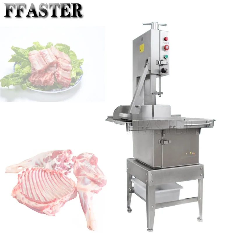 

220V Automatic Bone Cutter Commercial Bone Sawing Cutting Machine Pork Ribs Frozen Pork Trotters Bone Steak Cutting Machine