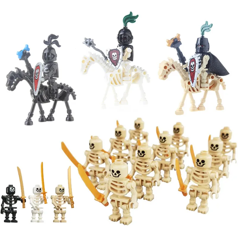 10 шт., пиратский солдат, средневековый замок, рыцарь, воины, строительные блоки, сильный орк, фигурки, коллекционные игрушки, украшение для дома