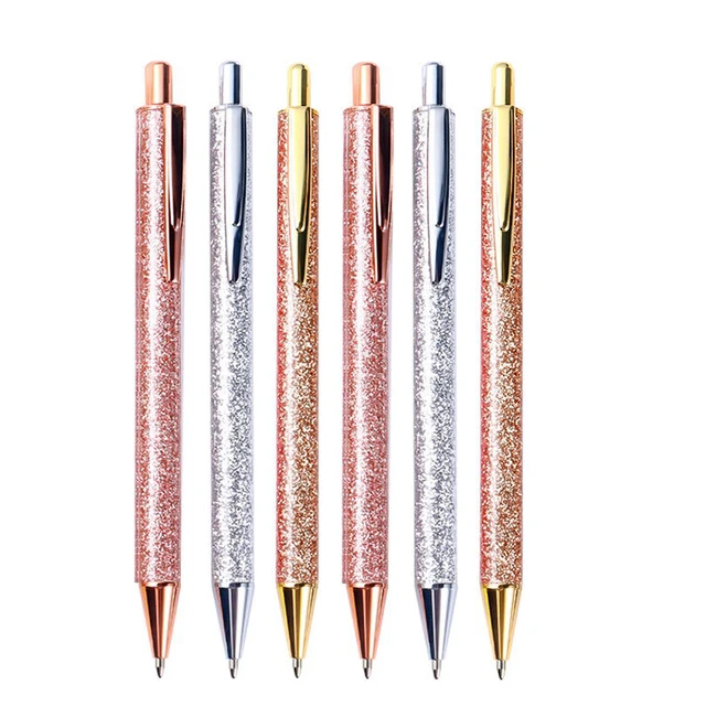 1 Piece New Shiny Rhinestone Pen Metal Pendant Exquisite Ballpoint Pen  Bullet 1.0 Mm Pen Blue For School And Office Writing Pen - AliExpress