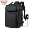 CROSSTEN 40L Large Capacity Expandable Backpacks USB Charging 17 inch Laptop Bags Waterproof Multifunctional Business Travel Bag 1