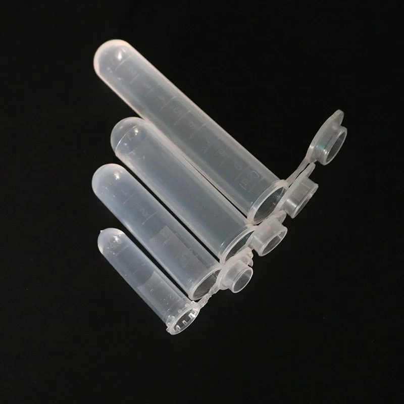 2/4/5 / 10ML Laboratory Supplies Sample Transparent Micro Plastic Centrifuge Tube Test Tube Snap Laboratory Container Lid 10pc