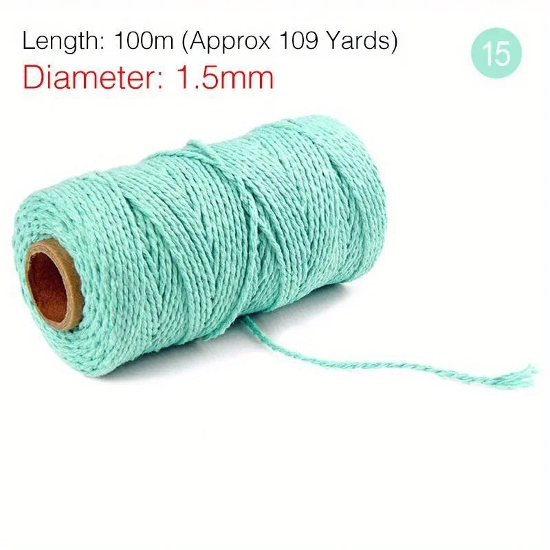 Natural Cotton & Jute Twine for Gift Wrapping, Baking, Crafts, and Gardening