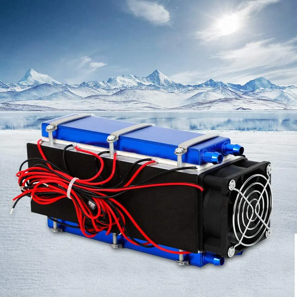 12V 576W Cooling Cooler Peltier Tool Thermoelectric Water Cooling DIY Device 8 Chip Air Cooling System
