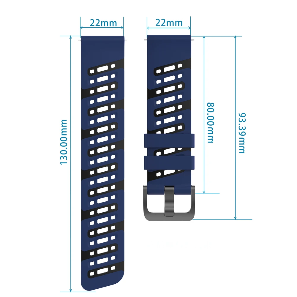 Sport Silicone Watch Strap - 22mm Premium Band Bracelet