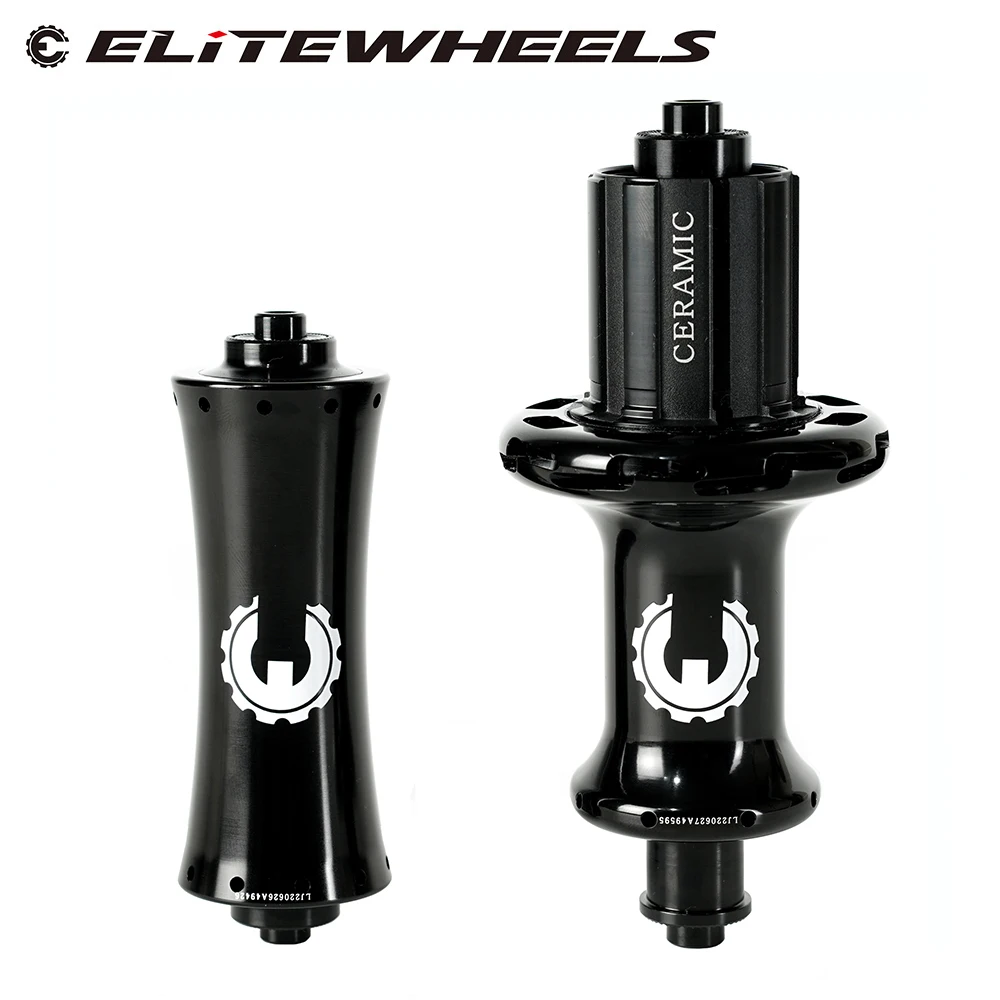 

ELITEWHEELS RA18 Road Bike Ceramic Bearing Hub Front QR100mm Rear QR130mm 20-24H(2;1) shiman0 Freebody For Road Bike Wheelset