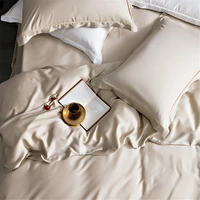 Parure de lit Lanlika pour femme en soie naturelle 100 %, couleur unie camel, pour lit Queen et King, comprenant housse de couette, drap plat et taies d'oreiller 6
