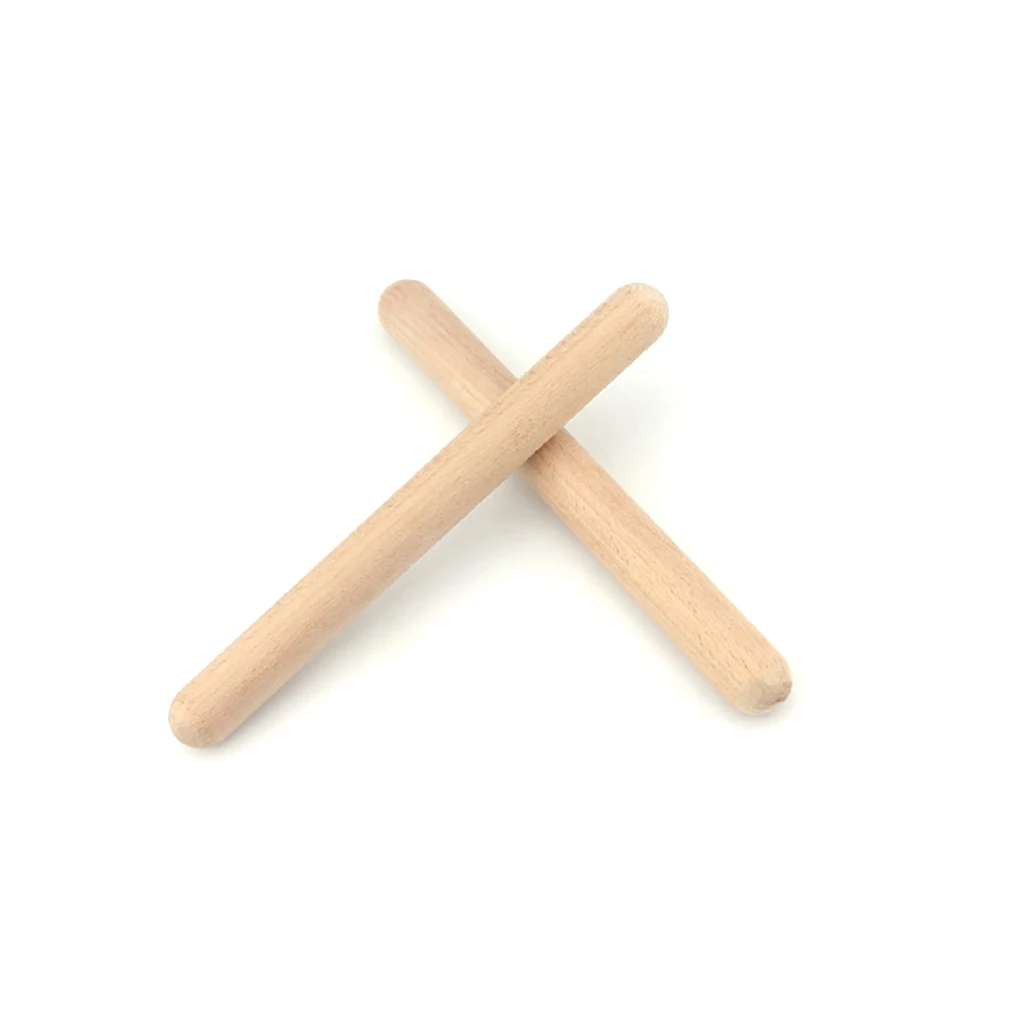 Description Picture 5 of item1 Pair Wooden Drumstick Percussion Instrument Children Musical Toys Rhythm Sticks Easy to Grip Hand-held Accompaniment Tools