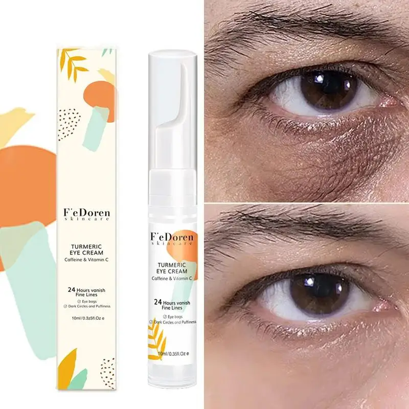 

Turmeric Eye Cream Anti-Wrinkle Remove Eye Bags Anti Dark Circles Puffiness Fade Fine Lines Magical Anti-Aging Firm Eye Care