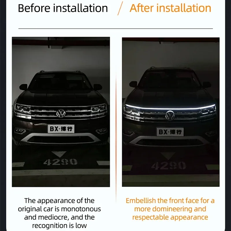 LED Car Hood Decorative Light Strip with Daytime Running Light