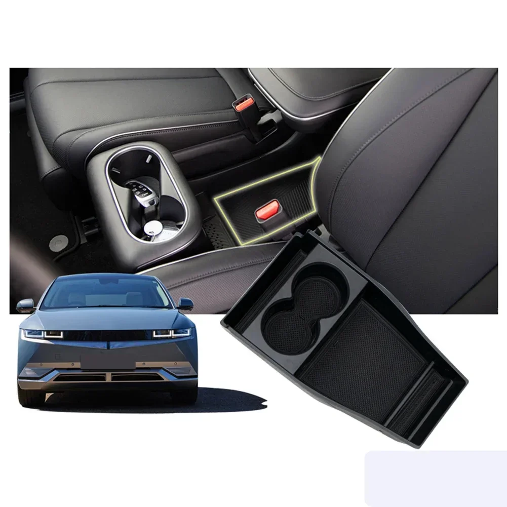 ABS Car Center Console Armrest Box Storage Tray Holder Organizer Container For Hyundai IONIQ 5 + Black Storage Box