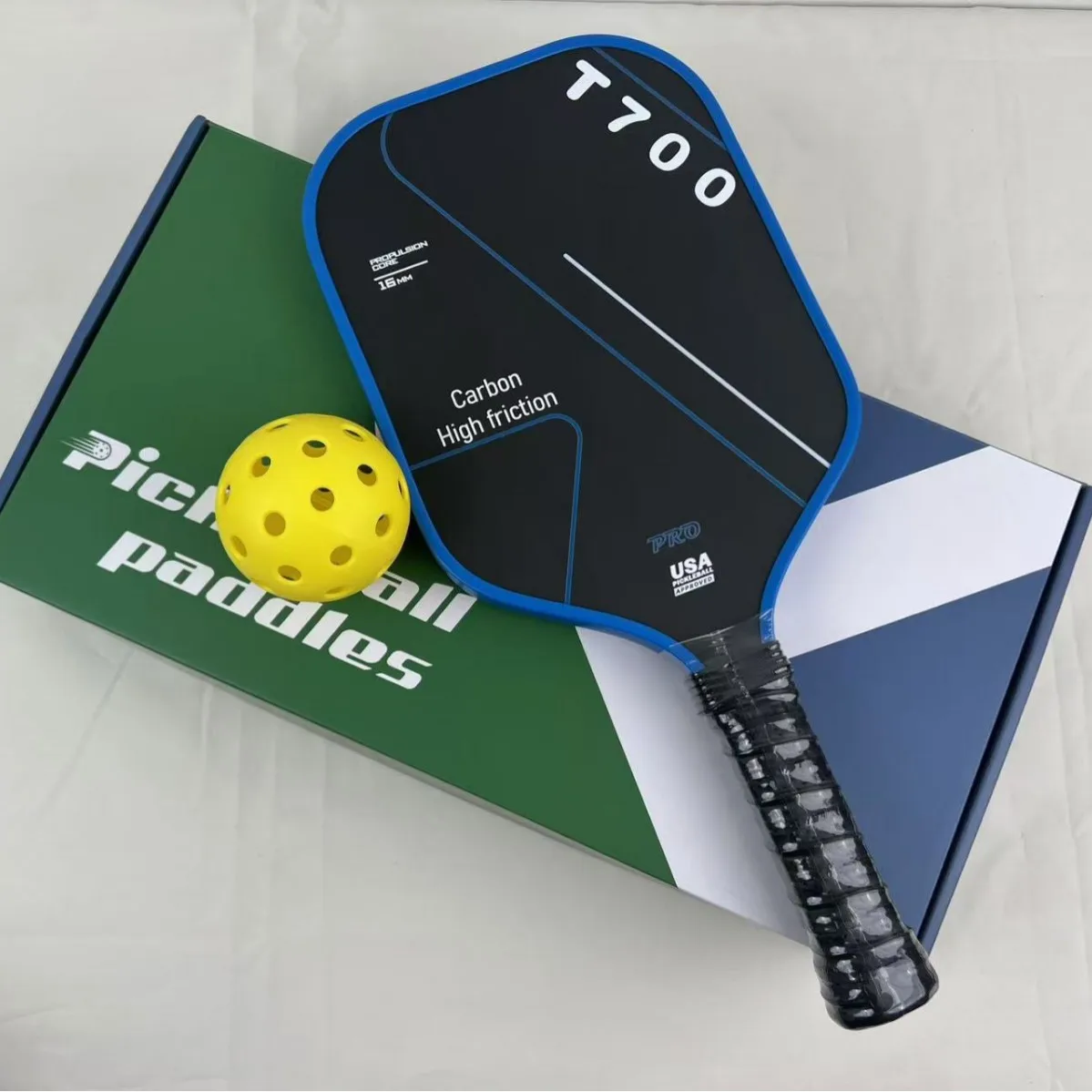 T700 Raw Carbon Fiber Pro Pickleball Paddle USAPA Approved Set 16MM Polymer Honeycomb Core Rackets Enhanced Power & Control
