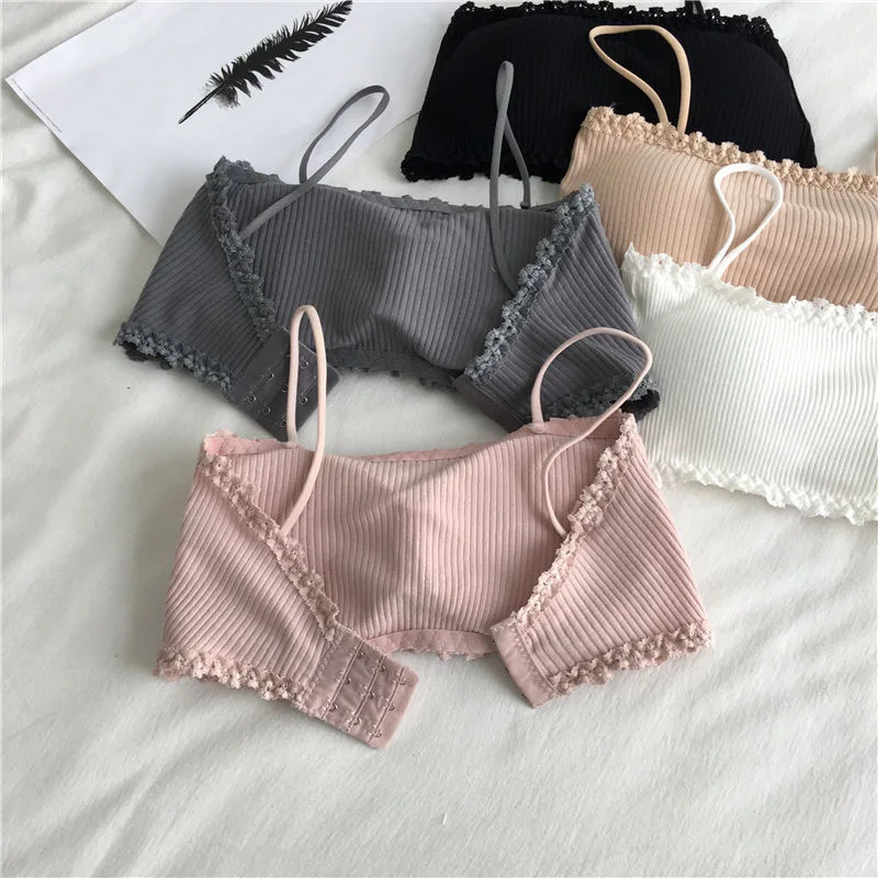 Description Picture 3 of itemWomen's Cotton Bra Female Tube Top Bra Women's Suspender Underwear Beautiful Tank Top Seamless Comfort Bra Sport Bra Lace Tops