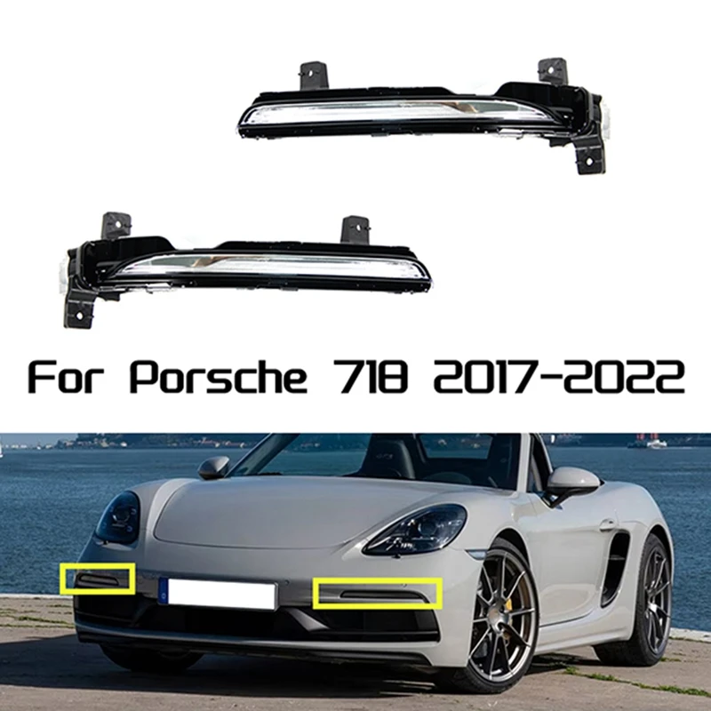 

LED DRL Lights LED Daylight Running Lamp Fog Light Left 982953041C Right 982953042C For Porsche 718 2017-2022 Accessories