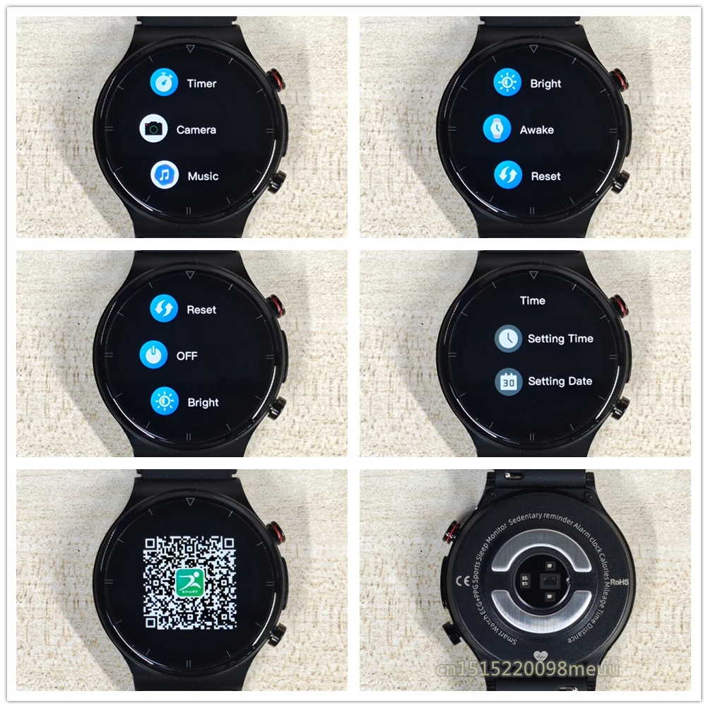 E88 Smart Watch Men Watch 1.32 inch Screen EGG Collector IP68 Waterproof BodyTemperature Wireless charger Watches PK E80 E86
