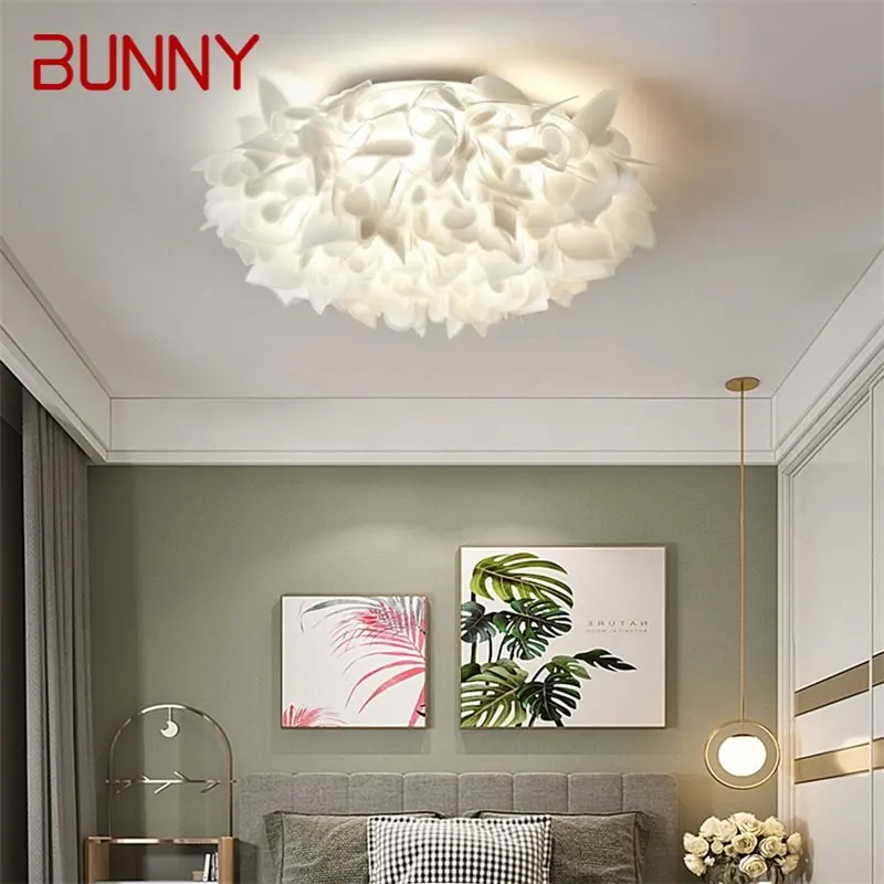 

BUNNY Nordic Ceiling Lamp Dimming Modern LED Creative Romantic Decorative Fixtures For Dining Room Bedroom