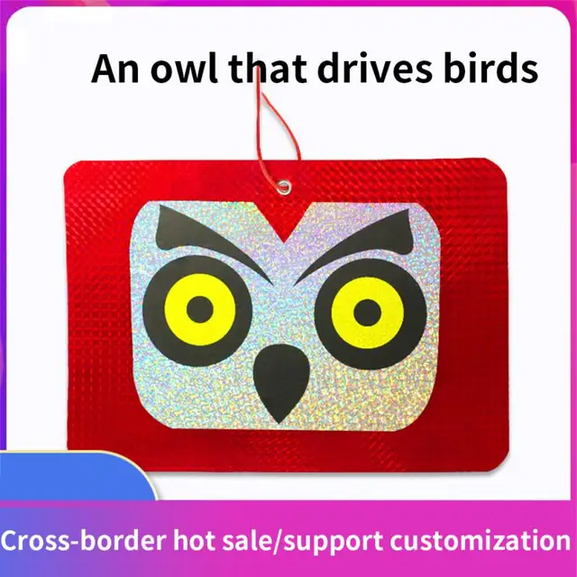 Madár Visszataszító Tabletta Lézer Fényvisszaverő Négyzet Alakú Macska Fej Kétoldalas Madártaszító Szerszám Erkély Madárriasztó Bagoly Visszaszorítás - Image 2