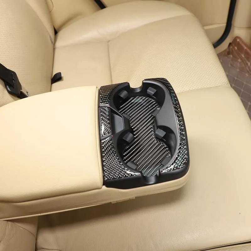 

Для Land Rover Freelander 2 LR2 2007-12 мягкая углеродная волоконная Автомобильная задняя панель держателя стакана для воды панель Крышка отделка стикер автомобильные аксессуары