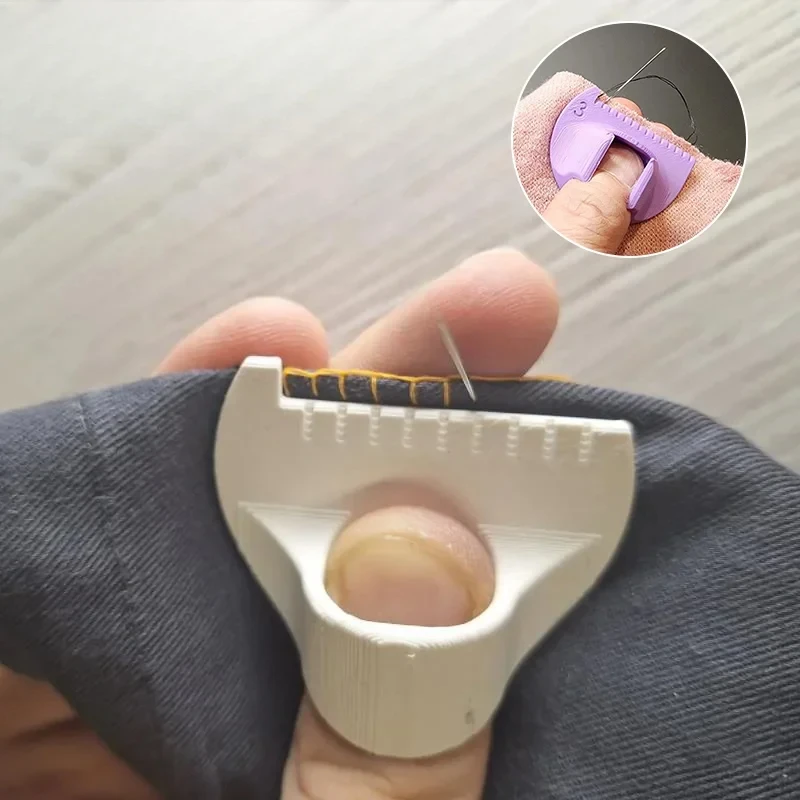 DIY Hand Sewing Aids Finger Protector Home Sewing Edge Lockstitch Sewing Stencil Accessories Practical Helpers