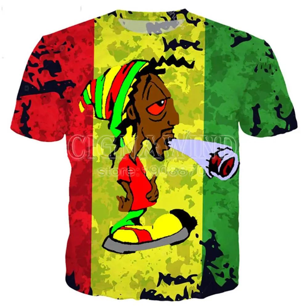 Bob Marley - Camiseta Rasta Humo De Algodón Para Adultos Unisex (Negro
