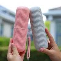 Travel Stripe Toothbrush Box Portable Wash Mouth Cup Brush Cup Set Teeth Set Teeth Set Teeth Jar Nordic Simple Toothbrush 3