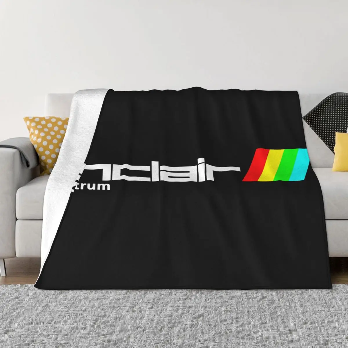 Sinclair Zx Spectrum Inspired Console Coperta Copriletto Sul Divano Letto