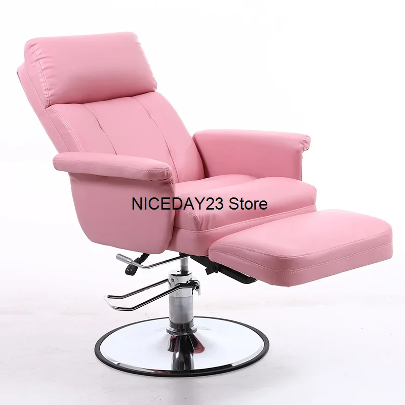 

Hydraulic Lifting Beauty Eyelash Computer Barber Chairs Swivel Hairdressing Chair Pedicure Backrest Cadeira Commercial Furniture