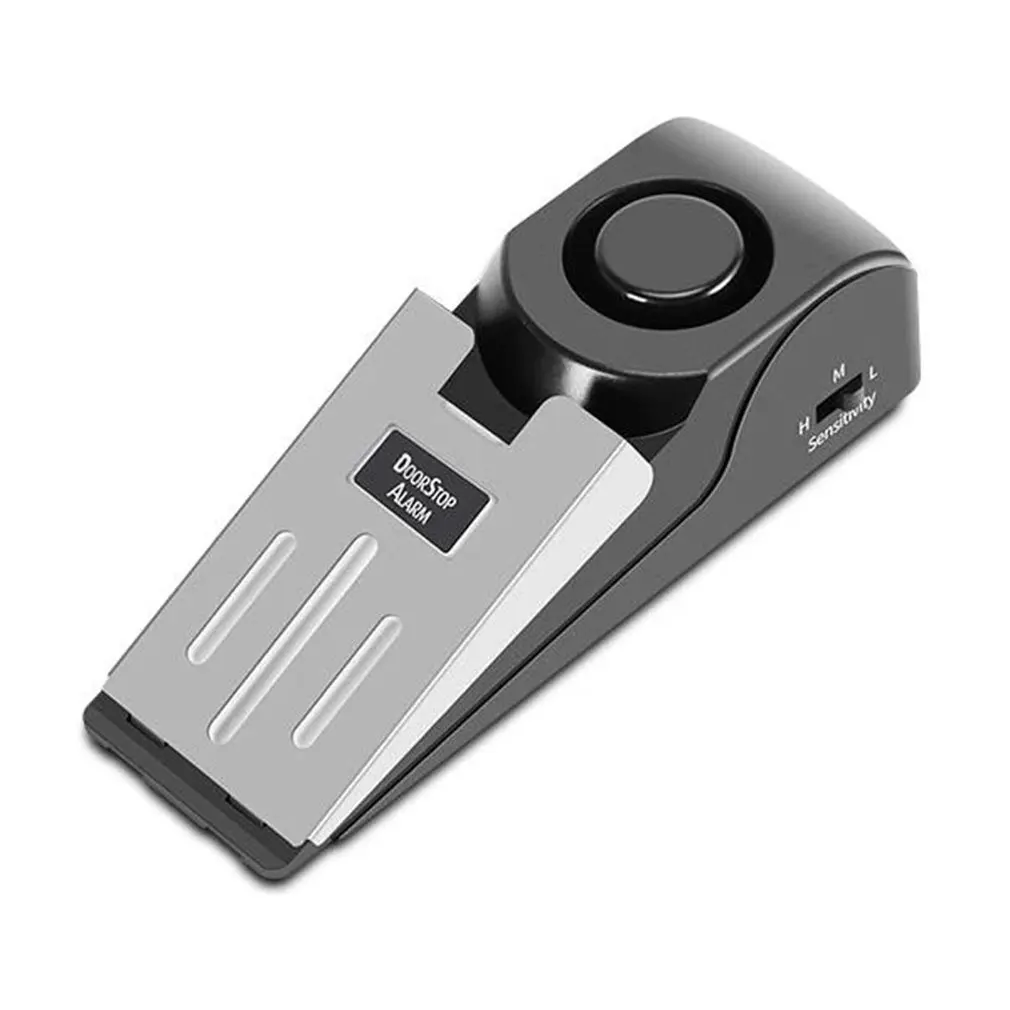 

Wireless Door Stop Alarm Anti-theft Stop System Stainless Steel Security 3 Sensitivity Level Sensor Home Wedge Travel Security