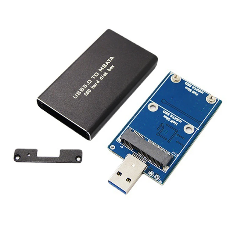 

MSATA to USB 5Gbps USB 3.0 to mSATA SSD Enclosure USB3.0 to mSATA Case Hard Disk Adapter M2 SSD External HDD Mobile Box HDD Case