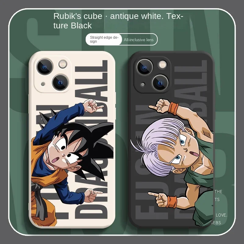 

Anime Surrounding Goku Sky Trunks Suitable for Silicone 13promax Mobile Phone Case 14 Dragon Ball Iphone12 Couples