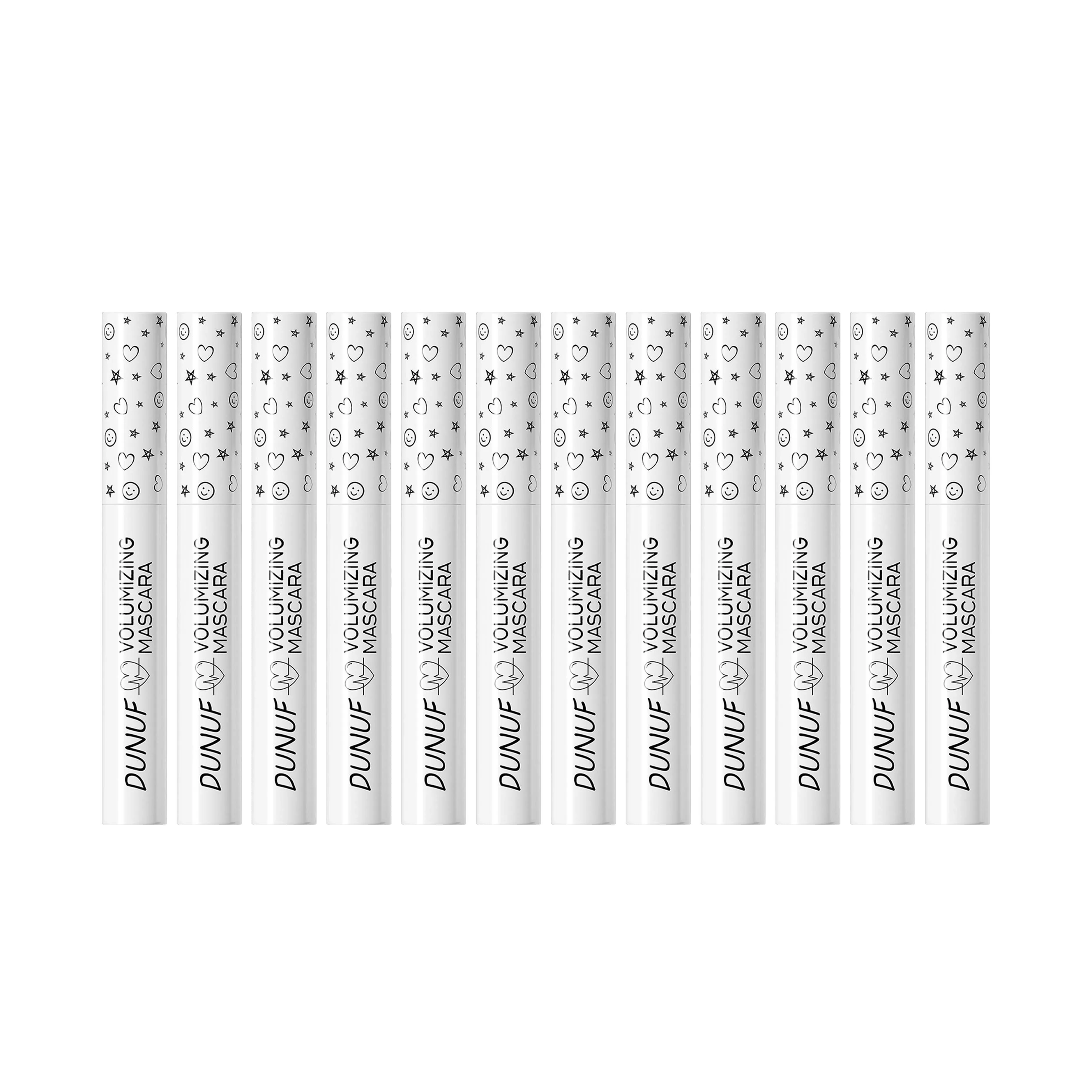 12pcs White Slender Curly Mascara, Color Mascara Waterproof Not Easy To Smudge, Portable Fine Brush Head,Holiday Makeup